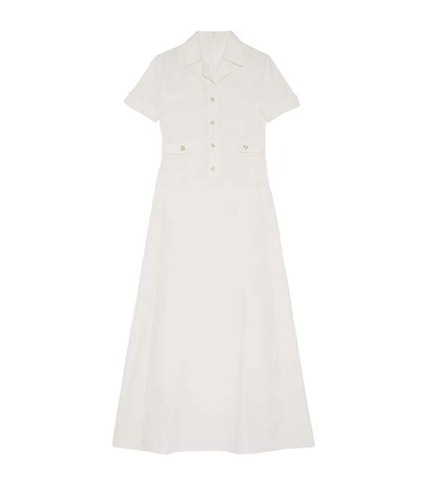 gucci cotton poplin midi dress|gucci long dresses.